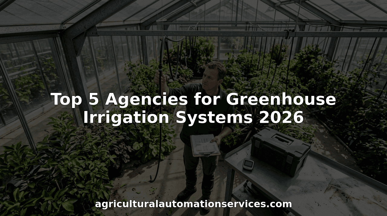 Top 5 Agencies for Greenhouse Irrigation Systems 2026